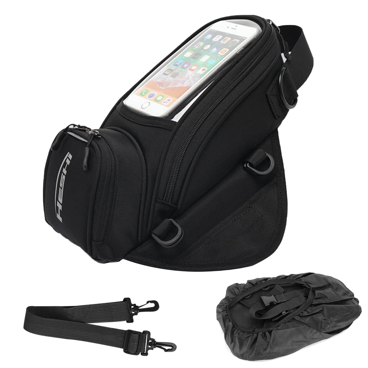 Optifit Tank Bag for Bike Riding with Rain Cover and Large TPU Touchscreen Window for Phone, Large Capacity and Waterproof Oxford-Cloth Motorcycle Tank Bag for All Motorcycles with Metal Tank Optifit Tank Bag for Bike Riding with Rain Cover and Large TPU Touchscreen Window for Phone, Large Capacity and Waterproof Oxford-Cloth Motorcycle Tank Bag for All Motorcycles with Metal Tank